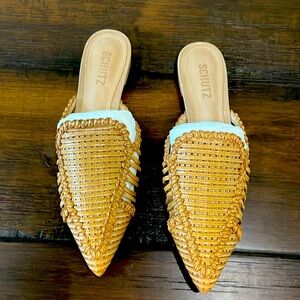 Brand New Schutz Marli Woven Slides